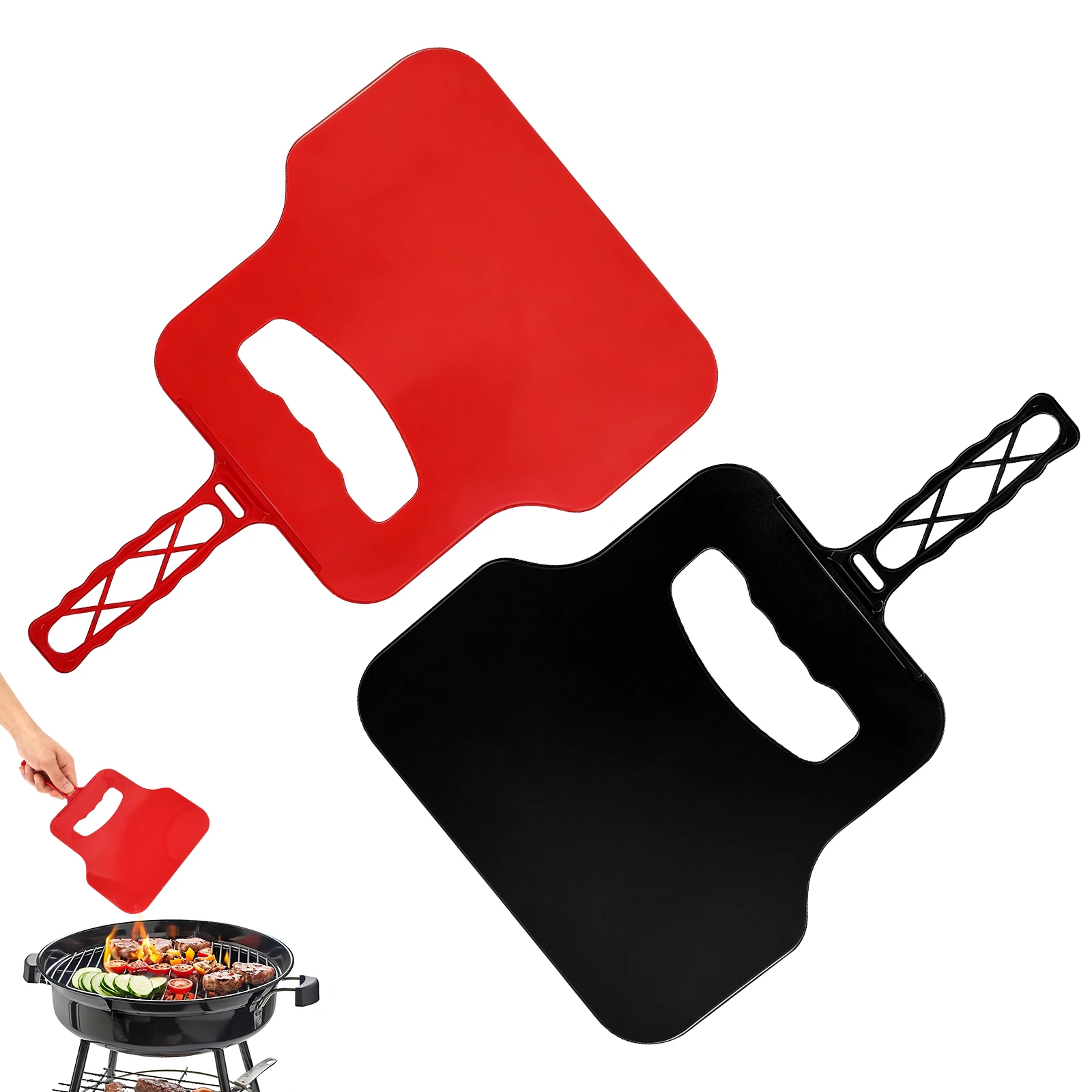 Outdoor Camping Burner - 手動風車プラスチック製ハンドファンポータブルファイヤースターターツール、屋外キャンプ、バーベキューグリル、ピクニック、庭、パティオ、バーベキュー用