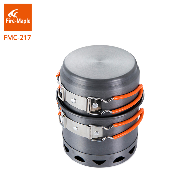 Outdoor Camping Glamping Share - 火メープルキャンプ調理器具セット屋外コンパクト折りたたみ熱exchangポットFMC-217 268グラム軽量ソロクッキングポット