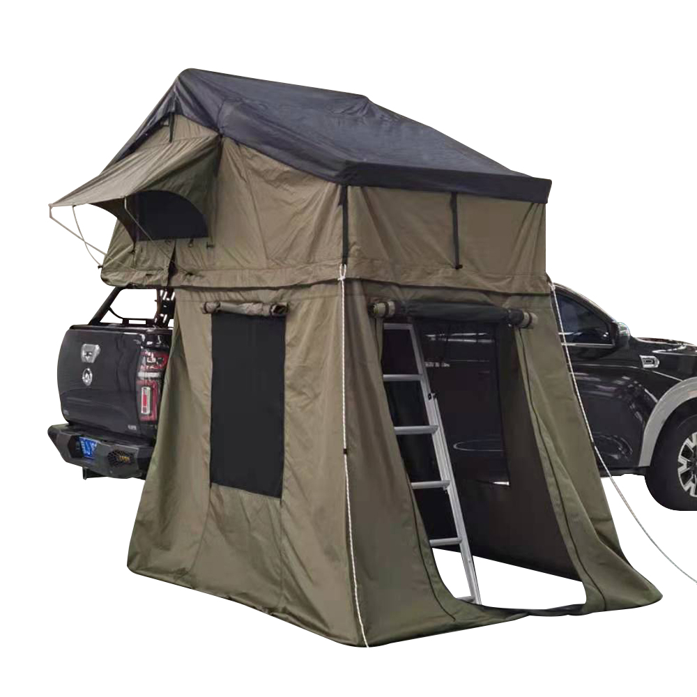 Camping Tent - 防水サンシェード折りたたみ式ルーフトップカーファミリーキャンプ用屋外テント（オーニング付きアネックスルーム）