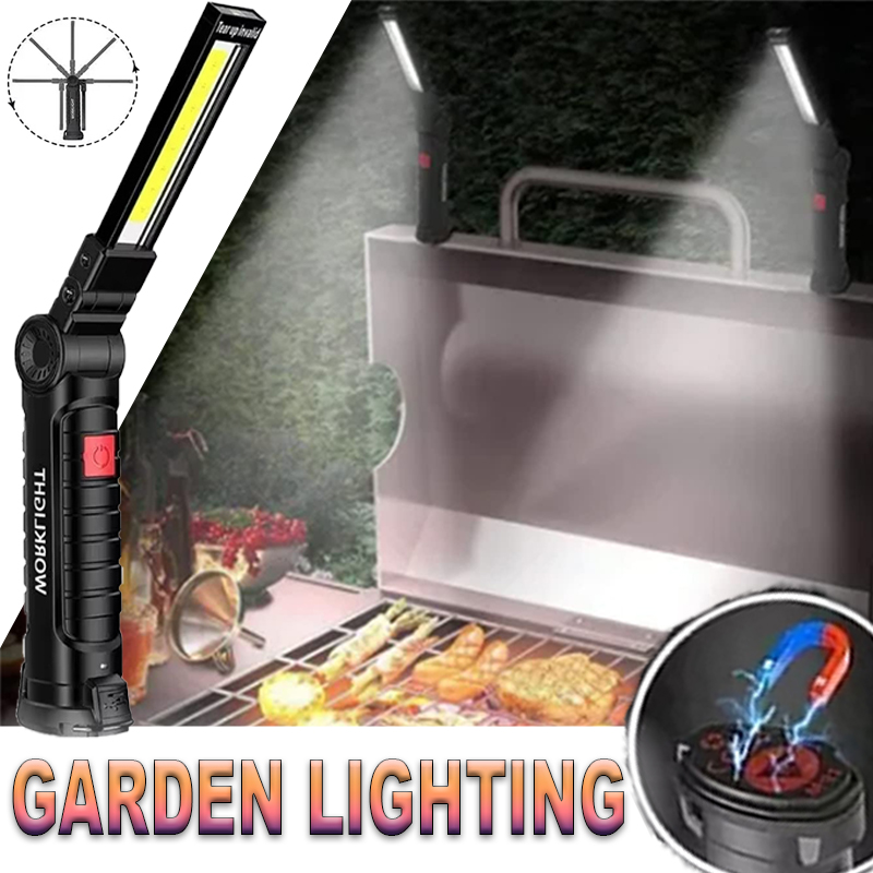 Outdoor Camping Accessories - ポータブル LED 懐中電灯 磁気フック付き 屋外修理作業灯 Type-C