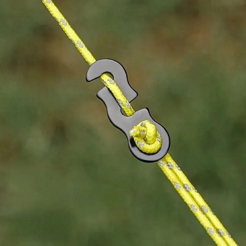 Outdoor Camping Extension Cord - 10 個調節可能なキャンプテントコードロープバックル S 型テンショナーファスナーキット屋外キャンプテントアクセサリー固定用
