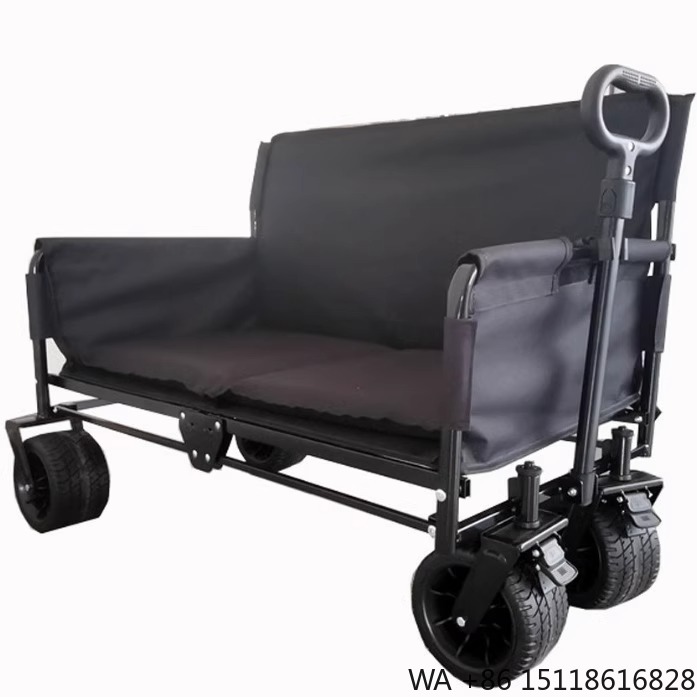 Camp Table Folding - JXFT多機能四輪メタル屋外折りたたみワゴンリクライニングソファカート（キャンプ、釣り用）3年保証付き