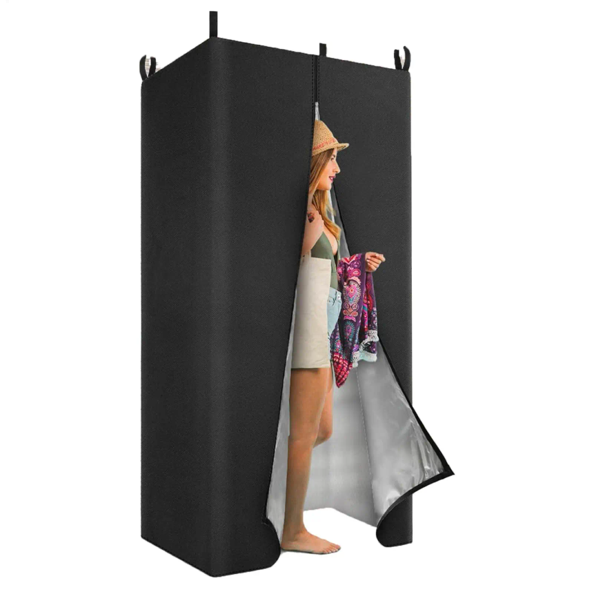 Outdoor Camping Toilet Tent - ポータブルプライバシーシャワーテント屋外防水更衣室シェルターキャンプハイキングビーチトイレシャワーバスルームビーチボート用
