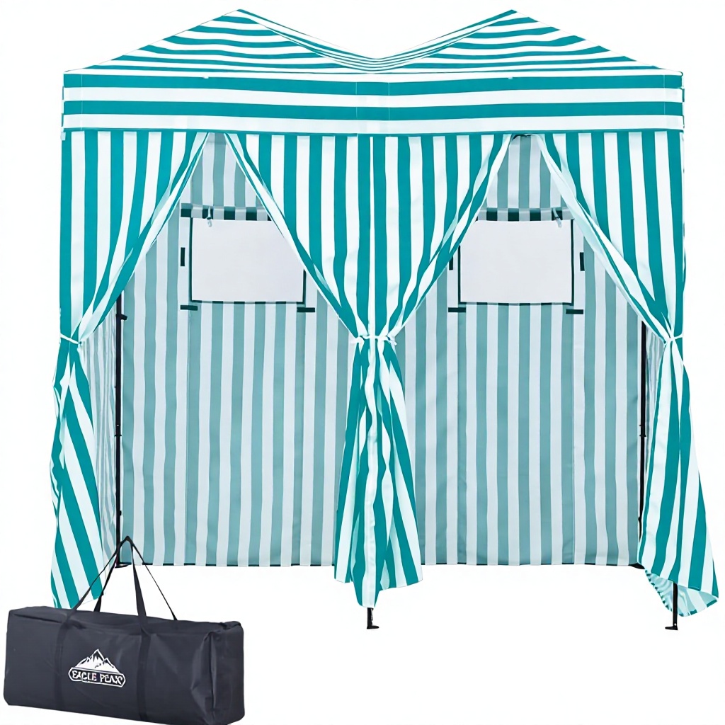 Camping Tent - 屋外用ポータブル2ルーム更衣室サンシェルタードレッシングテント、合金鋼製、防水、ビーチキャンプ用