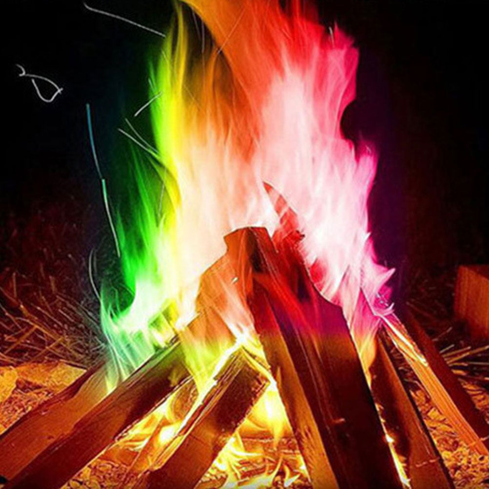 Outdoor Camping Burner - 3個入り 火の色が変わるパック カラフルな焚き火着色剤 キャンプファイヤー キャンプ用 炎