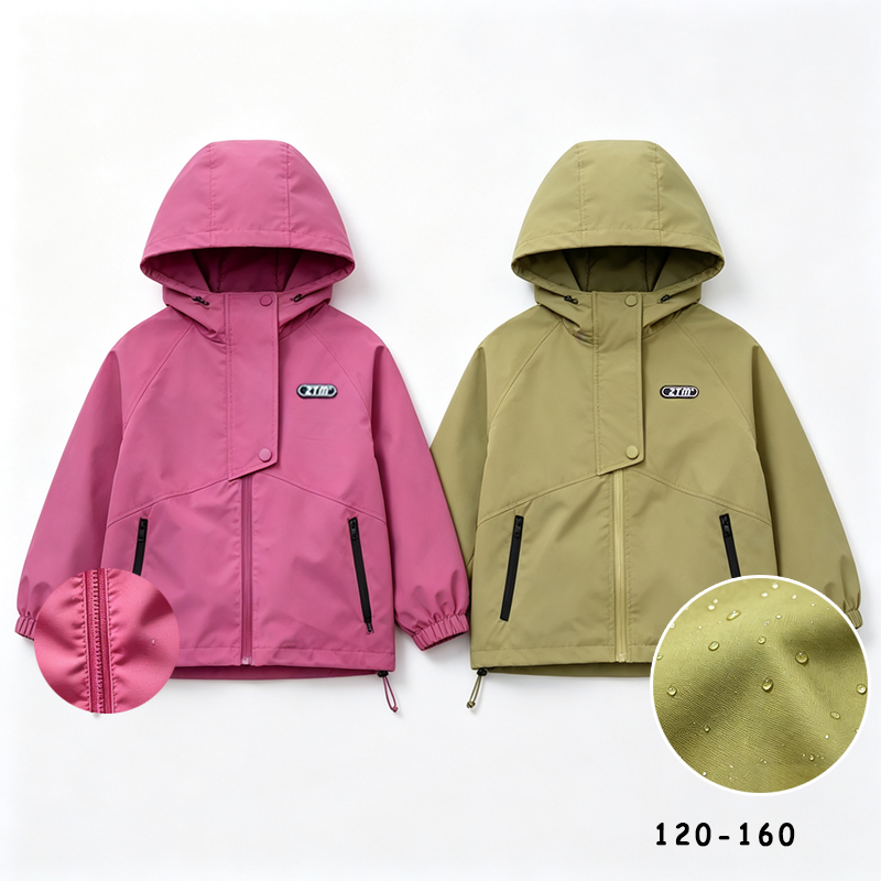 Outdoor Camping Activities For Kids - ユニセックスハイキングジャケット防水秋子供ウインドブレーカー屋外フード付きコート女の子ジャケット男の子釣りキャンプ登山アウター