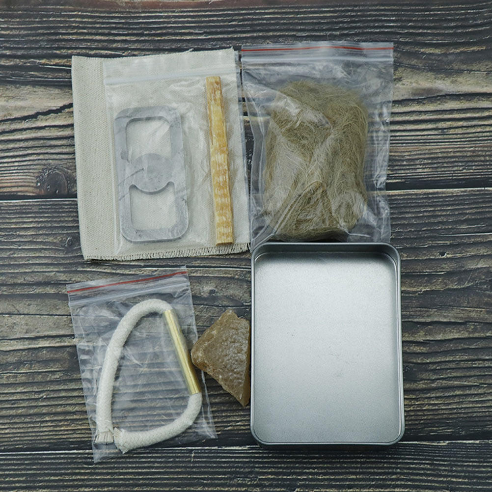 Outdoor Camping Burner - 1 セットファイヤースターターロープキャンプアウトドアサバイバル火起こしツールバーナー用品サバイバル機器