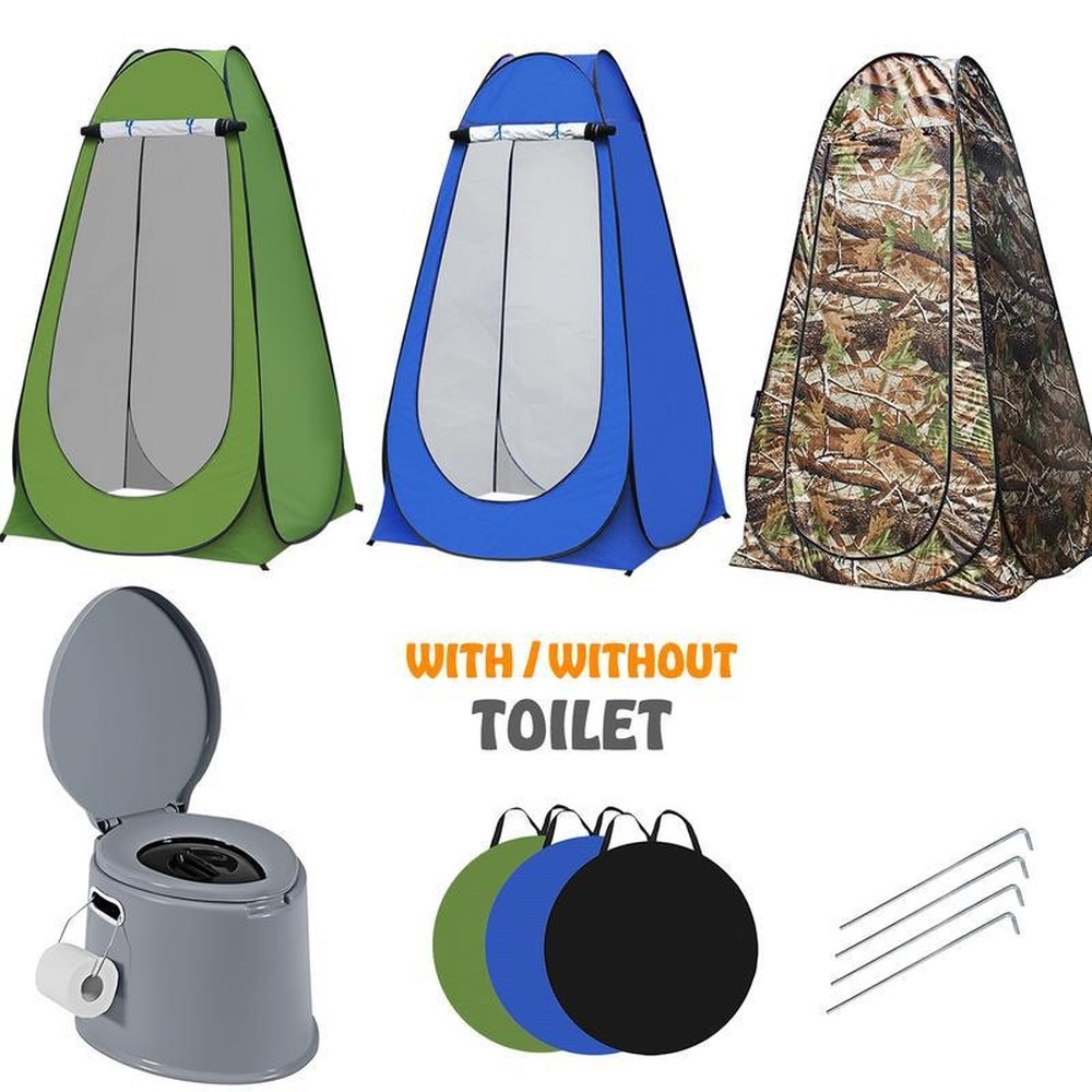 Outdoor Camping Toilet Tent - キャンプ用シャワー、ポータブル更衣室、トイレシェルター用屋外ポップアッププライバシーテント