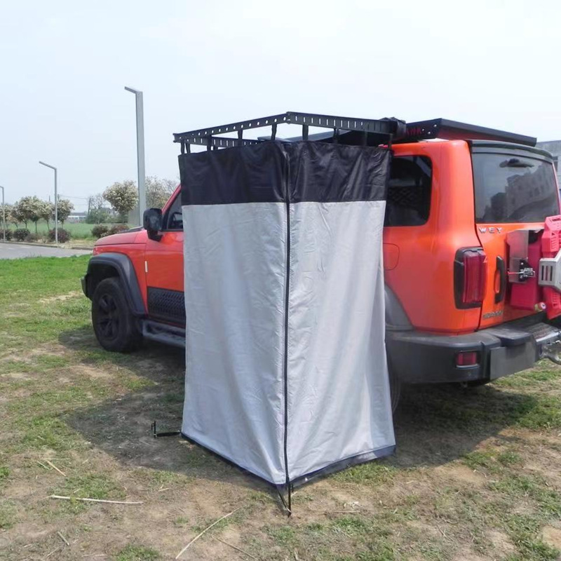 Camping Tent - 屋外キャンプシャワーテント 車用サイドシャワーテント トイレ兼入浴テント 内蔵LEDストリップライト