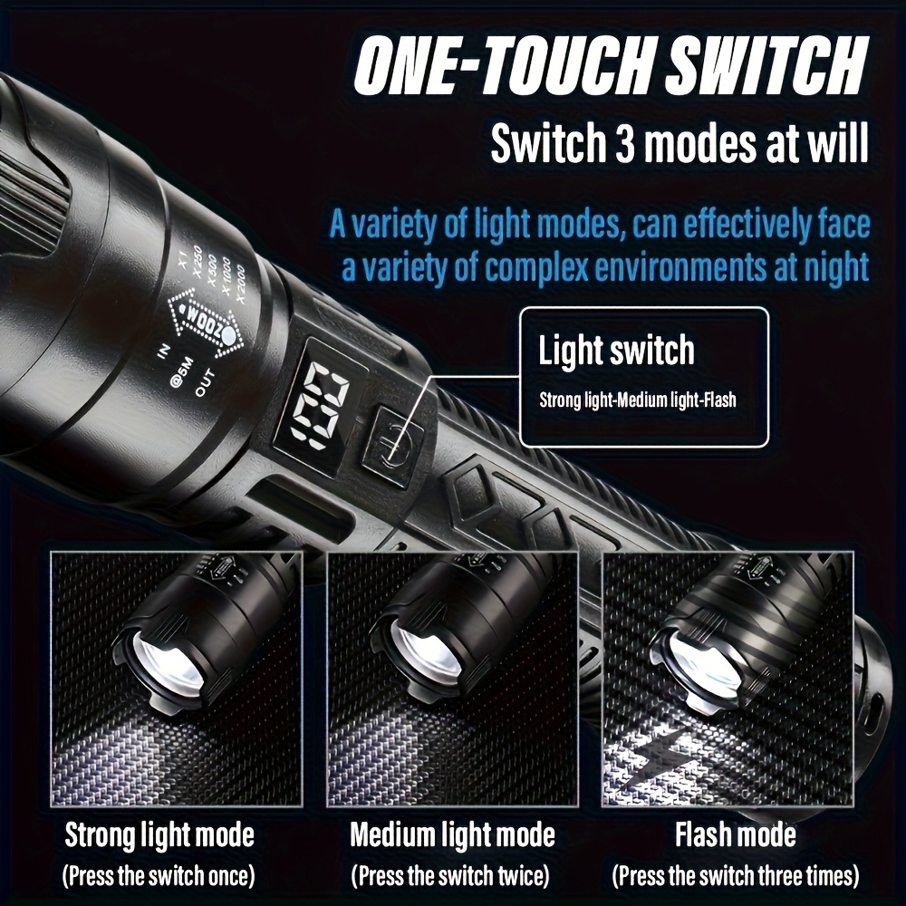 高強力 LED 懐中電灯戦術的な懐中電灯トーチ超高輝度ランプ - Outdoor Camping Lamp のレビューと価格