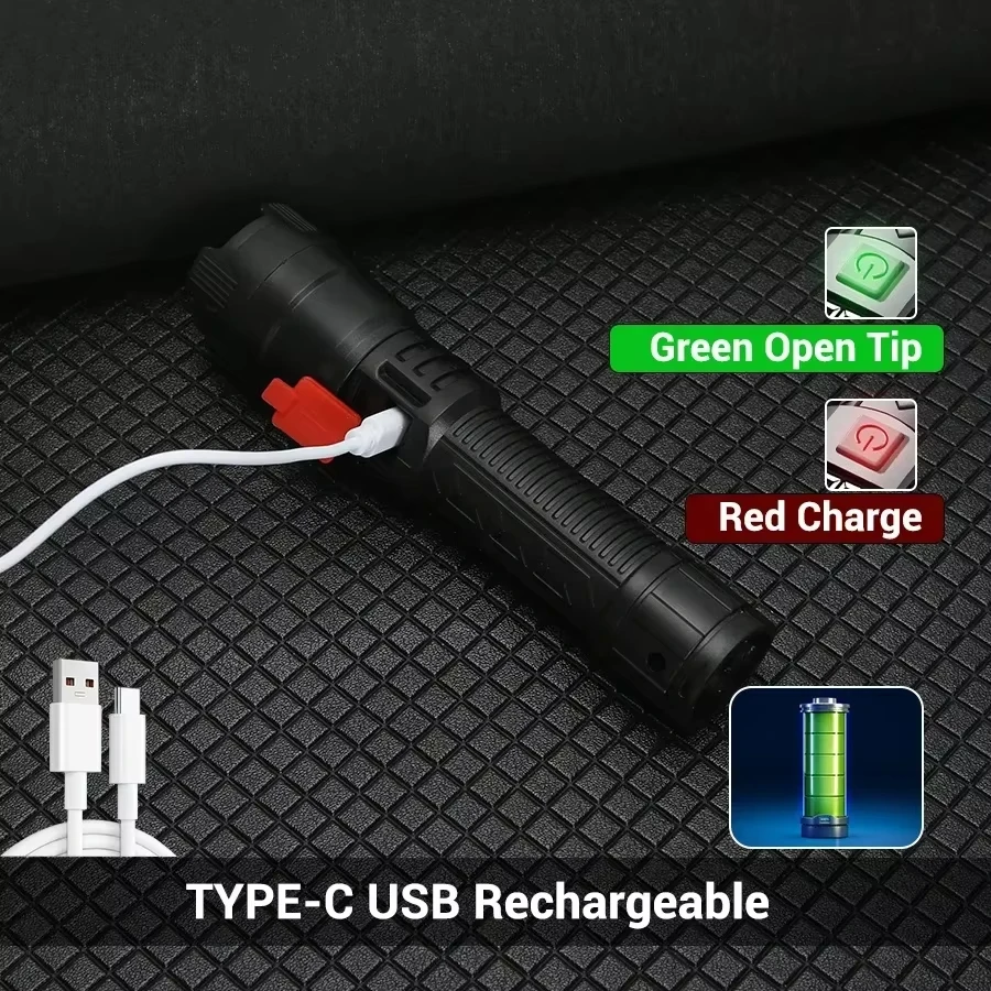 高強力 LED 懐中電灯戦術的な懐中電灯トーチ超高輝度ランプ - Outdoor Camping Lamp のレビューと価格