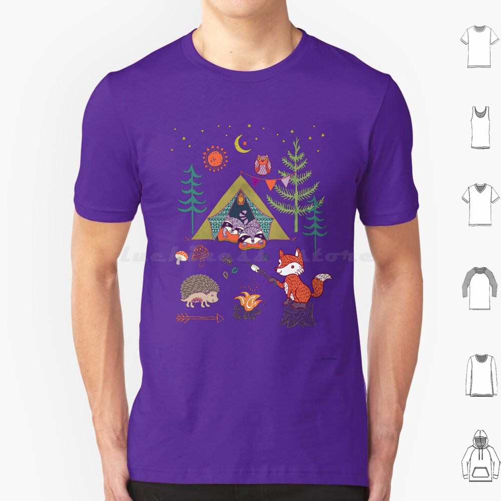 ウッドランドアニマルズ キャンプアウト Tシャツ メンズ レ - Outdoor Camping For Kids のレビューと価格