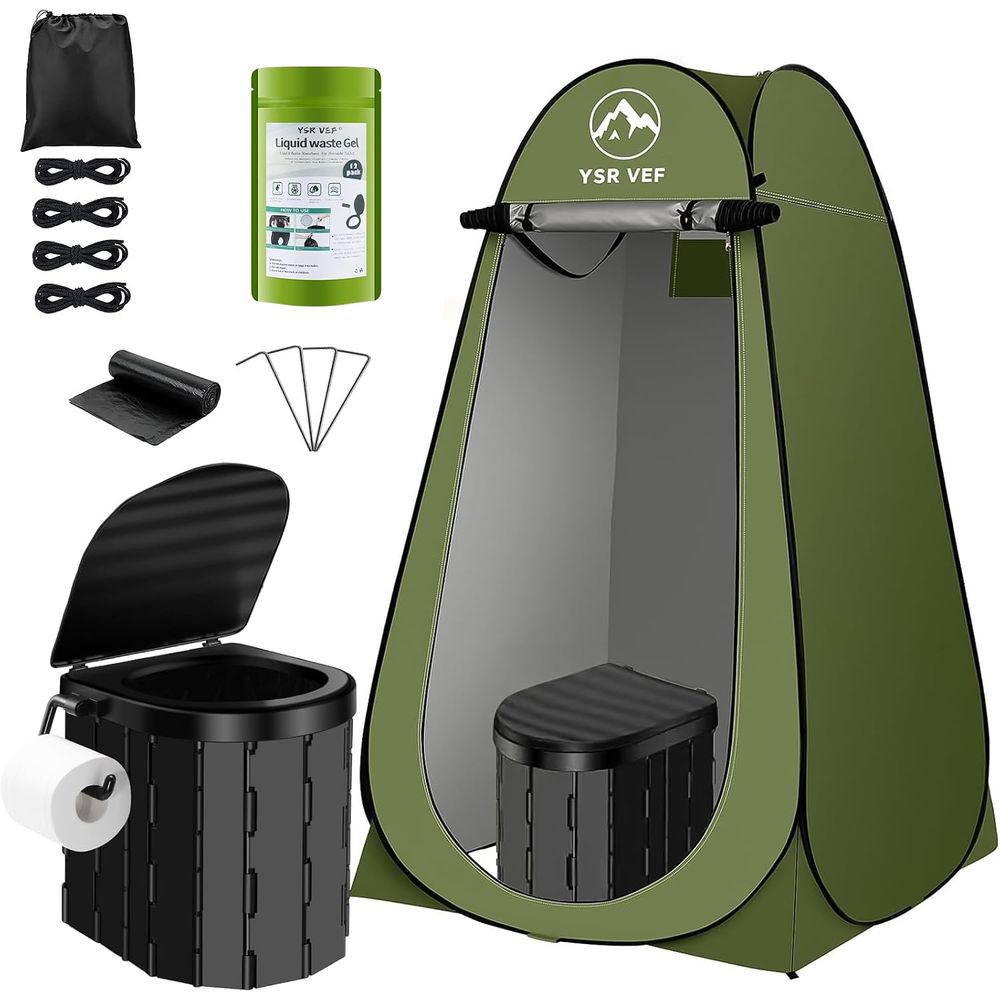 ポータブルトイレキット、ポップアップ式プライバシーテントとう - Camping Tent のレビューと価格
