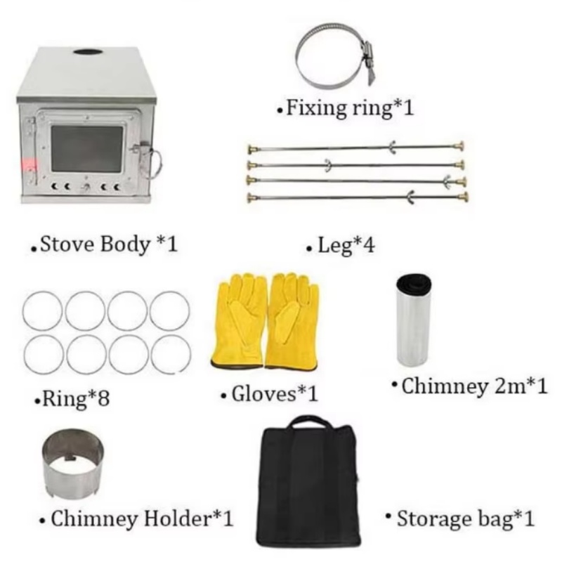 折りたたみ式軽量チタン合金テントストーブ、ポータブル、耐久性 - Outdoor Camping Wood Stove のレビューと価格