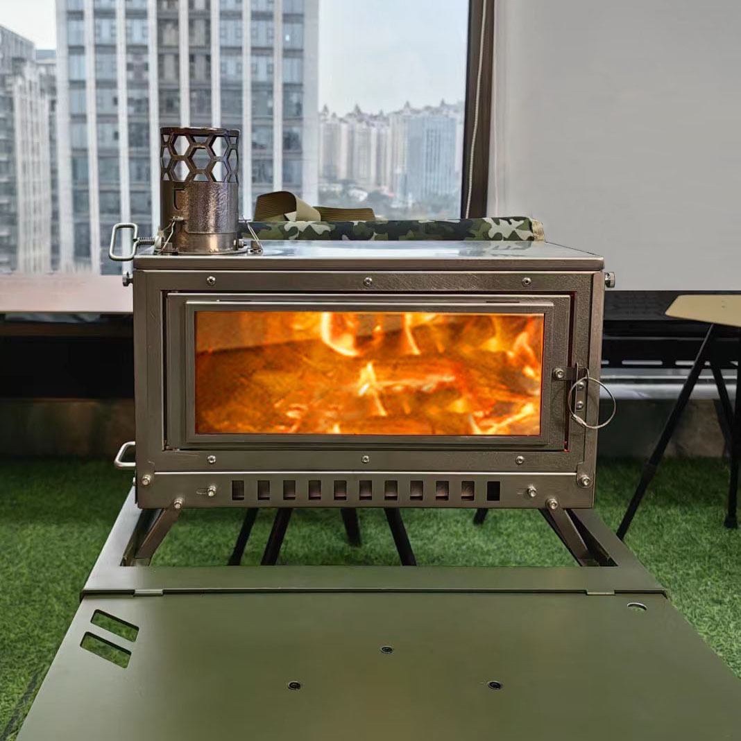 薪ストーブ テントストーブ 折りたたみ式 ポータブル 火鉢  - Outdoor Camping Wood Stove のレビューと価格