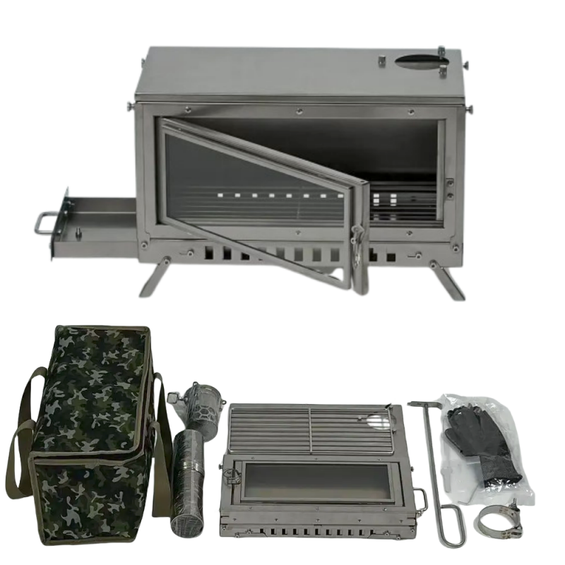 薪ストーブ テントストーブ 折りたたみ式 ポータブル 火鉢  - Outdoor Camping Wood Stove のレビューと価格