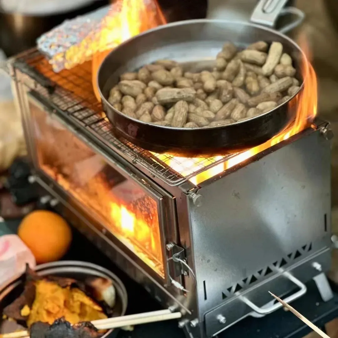 薪ストーブ テントストーブ 折りたたみ式 ポータブル 火鉢  - Outdoor Camping Wood Stove のレビューと価格