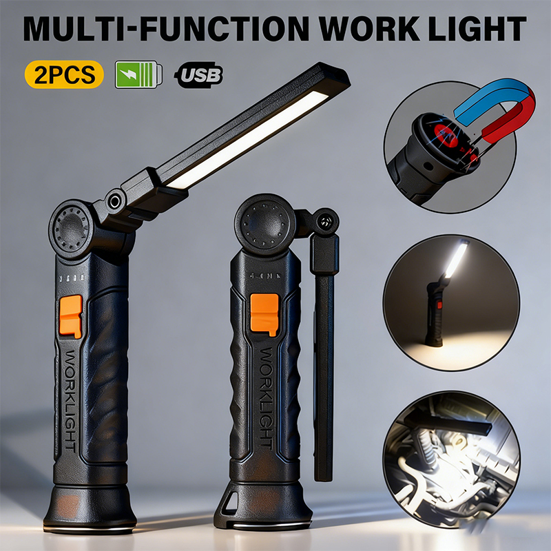 ポータブル COB LED 懐中電灯 USB 充電式ワークラ - Outdoor Camping Accessories のレビューと価格