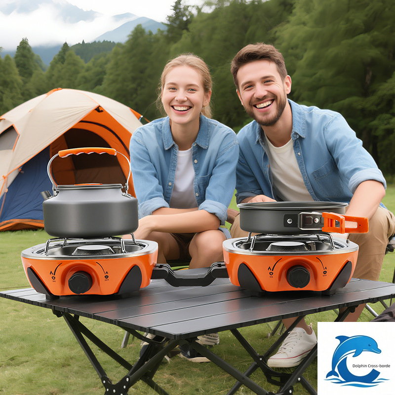 2026年新型ダブルヘッドカセットストーブ 磁気折りたたみ式 - Outdoor Camping Burner のレビューと価格