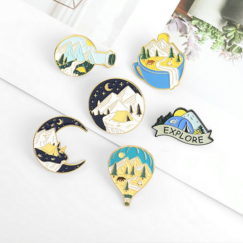 キャンプアドベンチャーエナメルピンカスタムアウトドア探索ナチ - Outdoor Camping For Kids のレビューと価格