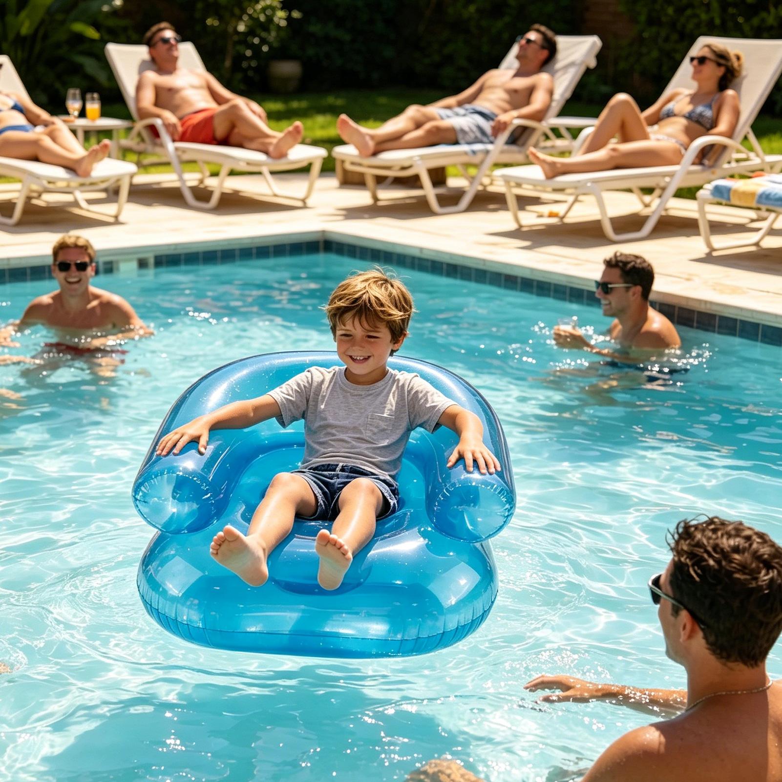 子供用インフレータブルチェア肥厚PVC防水ポータブルソファキ - Outdoor Camping For Kids のレビューと価格