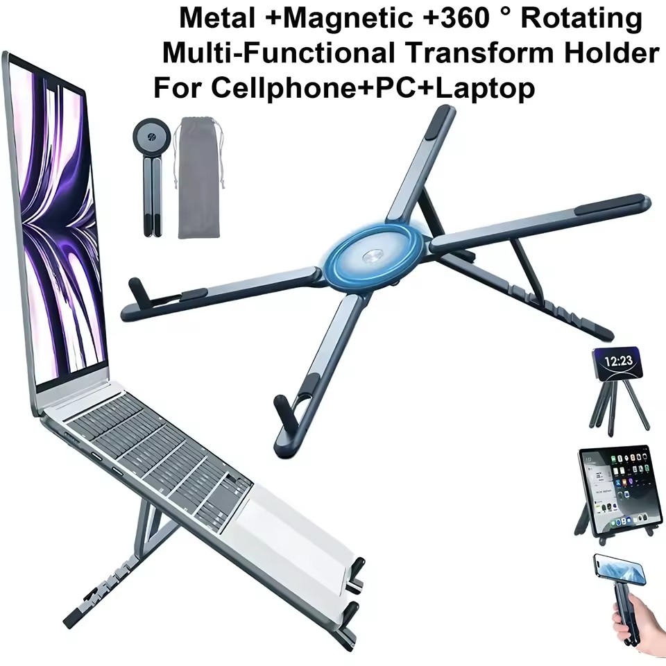 ポータブルマグネット式スマホホルダー＆自撮り棒 3-in-1 - Camp Table Folding のレビューと価格