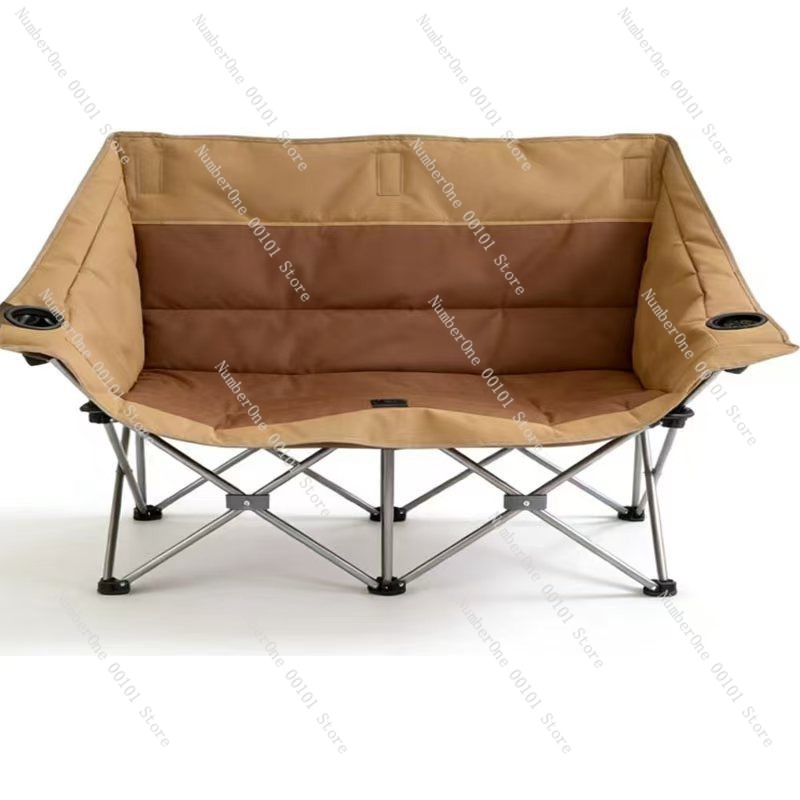 ポータブル屋外折りたたみダブルキャンプチェアパッド入り2人掛 - Outdoor Camping Folding Chair のレビューと価格