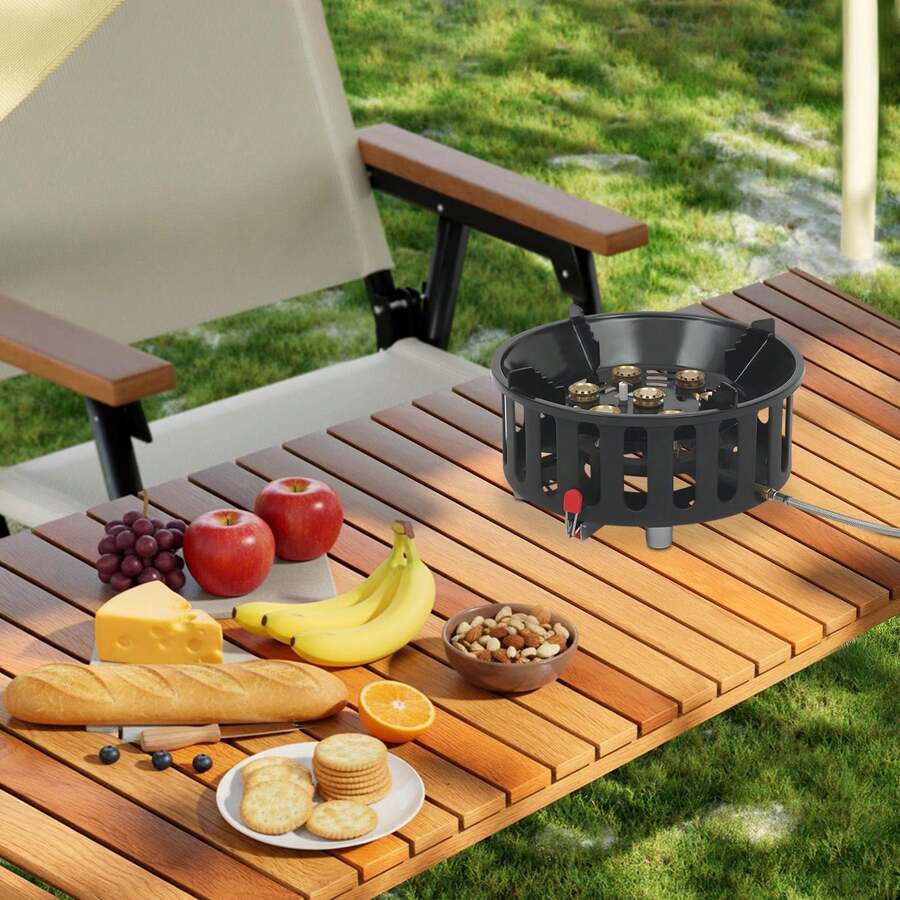 3つのアダプター付きポータブルキャンプストーブ - 72,0 - Outdoor Camping Burner のレビューと価格