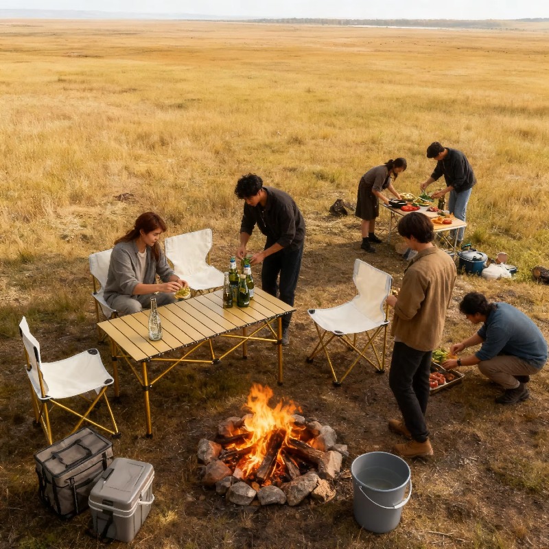 2026年高品質大型折りたたみ式アルミ合金ロールテーブルキャ - Outdoor Camping High Chair のレビューと価格