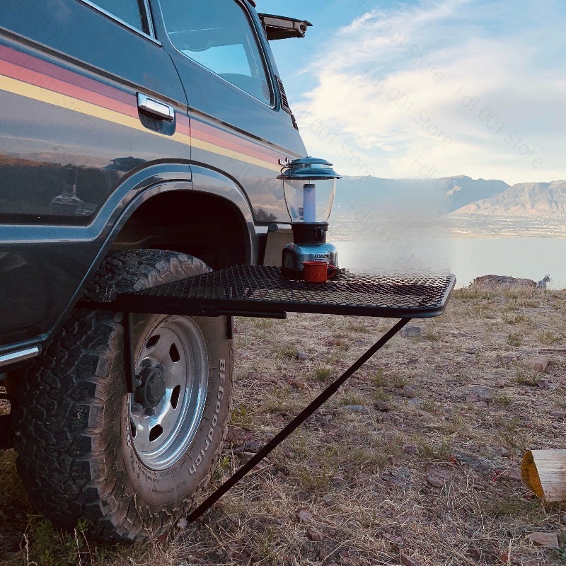 車中泊グリルタイヤメタル折りたたみ式ポータブル屋外バーベキュ - Camp Table Folding のレビューと価格