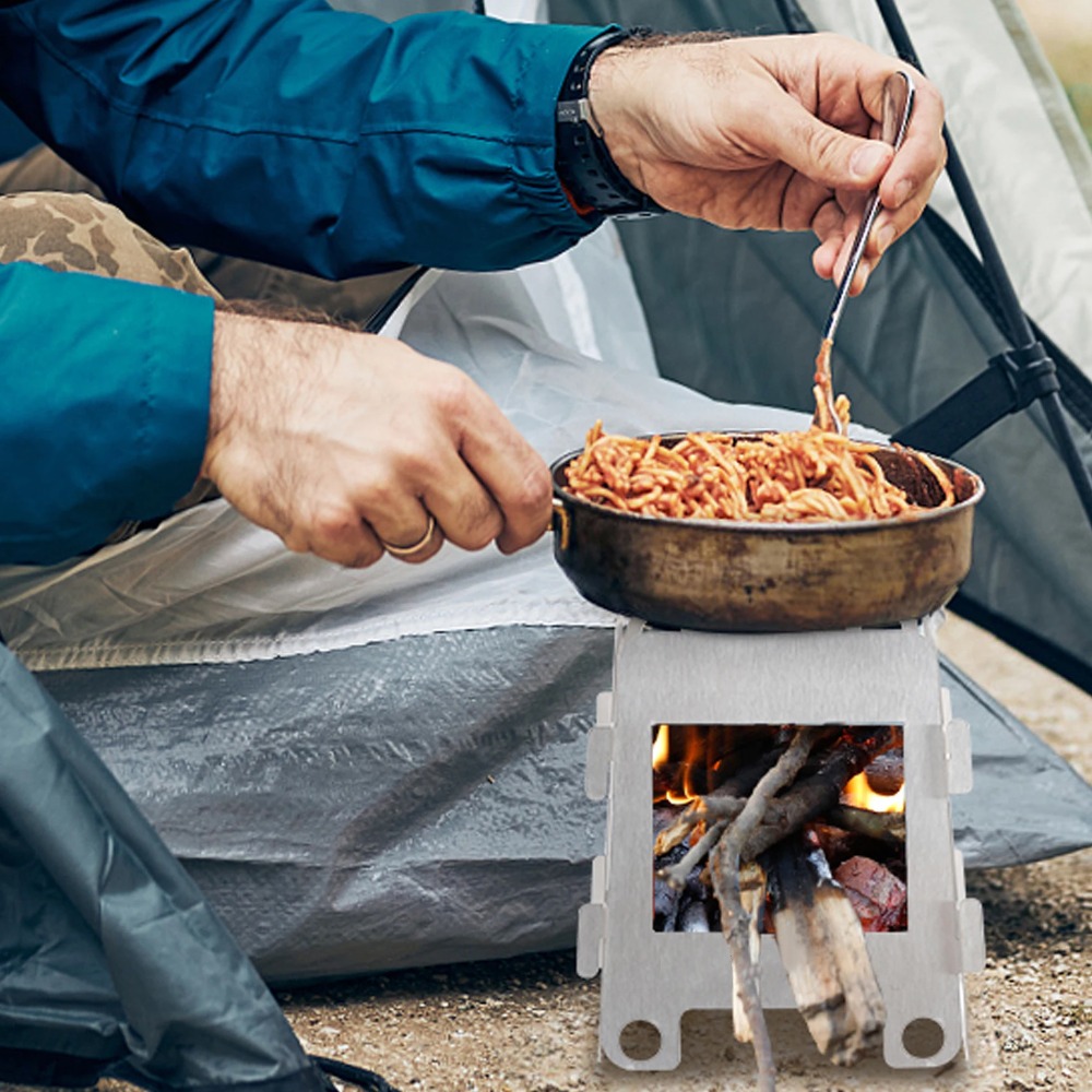 キャンプ炉薪ストーブアルコールストーブステンレス鋼ポータブル - Outdoor Camping Wood Stove のレビューと価格