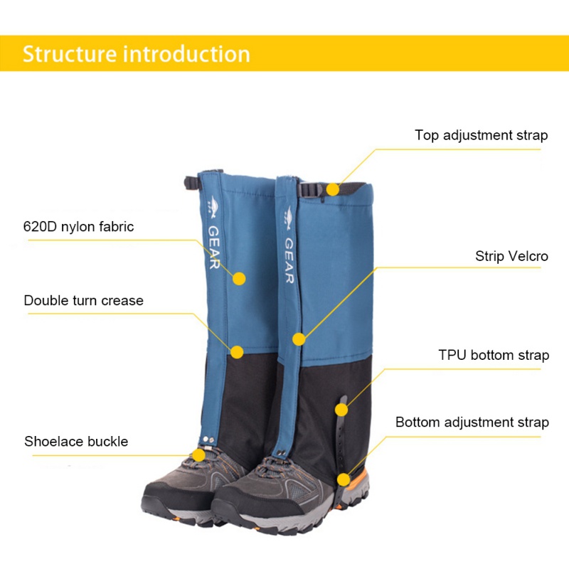 屋外ハイキング防水雪レギンスゲートル男性女性スキー登山砂漠ト - Trekking Gaiters のレビューと価格