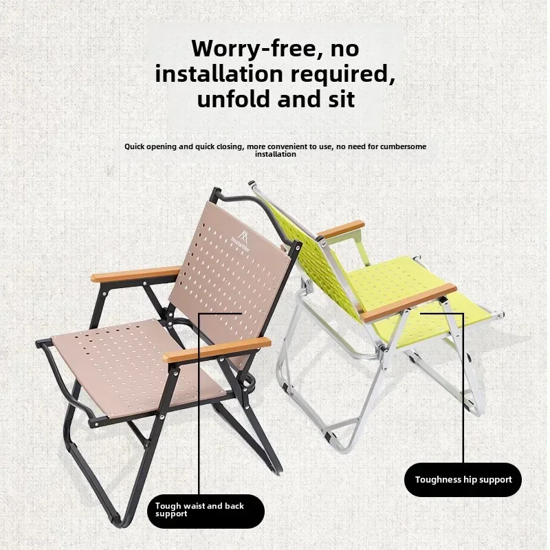 MOUNTAINHIKER キャンプチェア ポータブル折りた - Outdoor Camping High Chair のレビューと価格