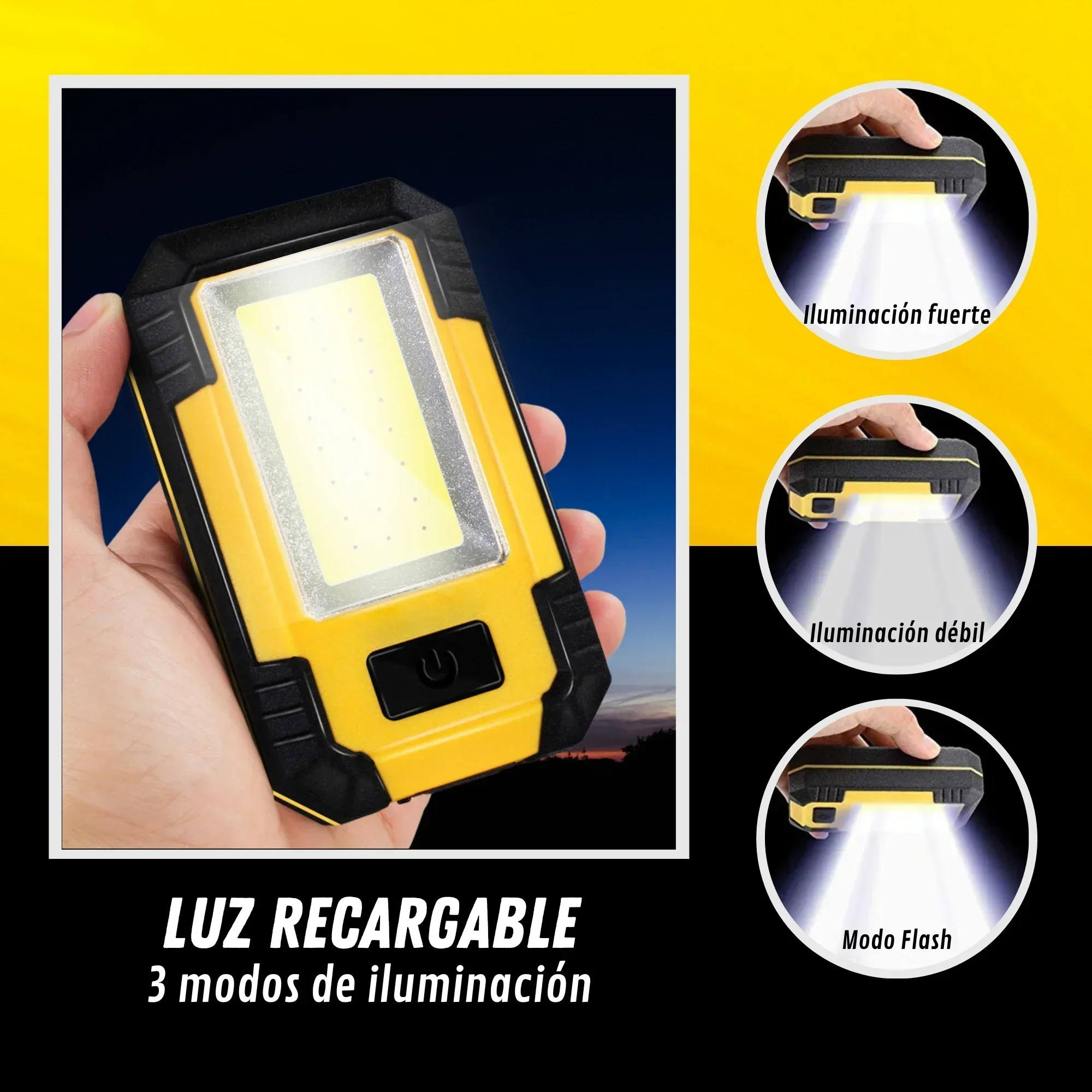 充電式 4000mAh 作業灯 超高輝度 COB フラッシュ - Outdoor Camping Accessories のレビューと価格