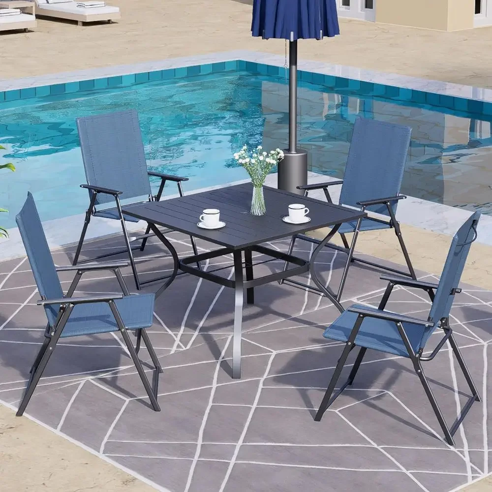 アームレスト付き4ピースパティオダイニングセット - 屋外、 - Outdoor Camping High Chair のレビューと価格