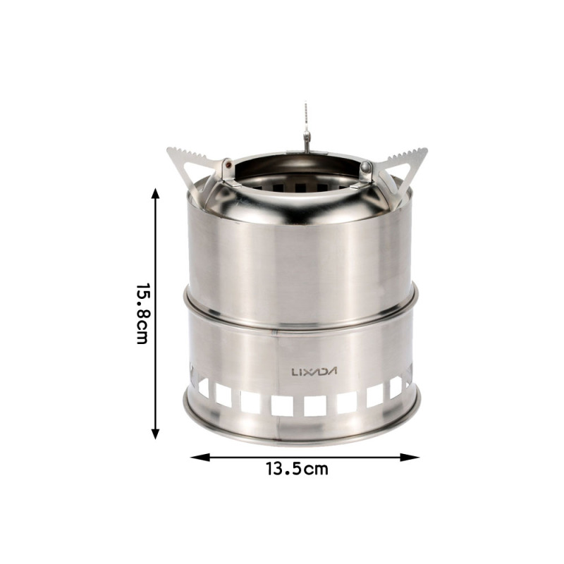 Lixada-ステンレス鋼の薪ストーブ,アルコールバーナー, - Outdoor Camping Wood Stove のレビューと価格