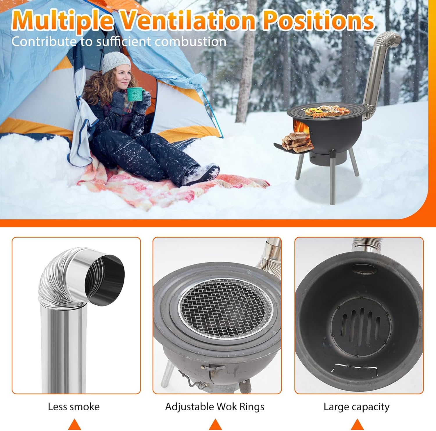 ポータブル薪焚きロケットストーブ キャンプやハイキング用 - - Outdoor Camping Wood Stove のレビューと価格