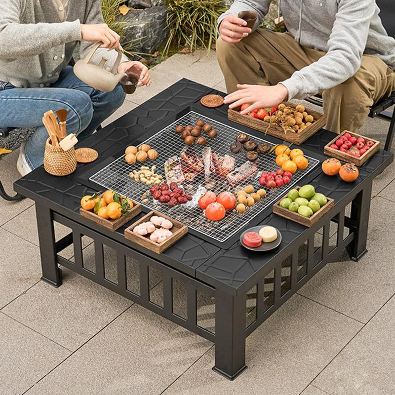 屋外キャンプ薪ストーブ,正方形の薪ストーブ,バーベキューグリ - Outdoor Camping Wood Stove のレビューと価格