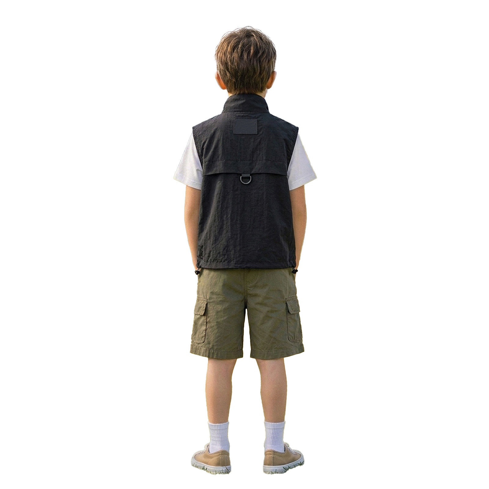 キッズボーイズファッションジッパーカーゴベストスタンドカラー - Outdoor Camping Activities For Kids のレビューと価格