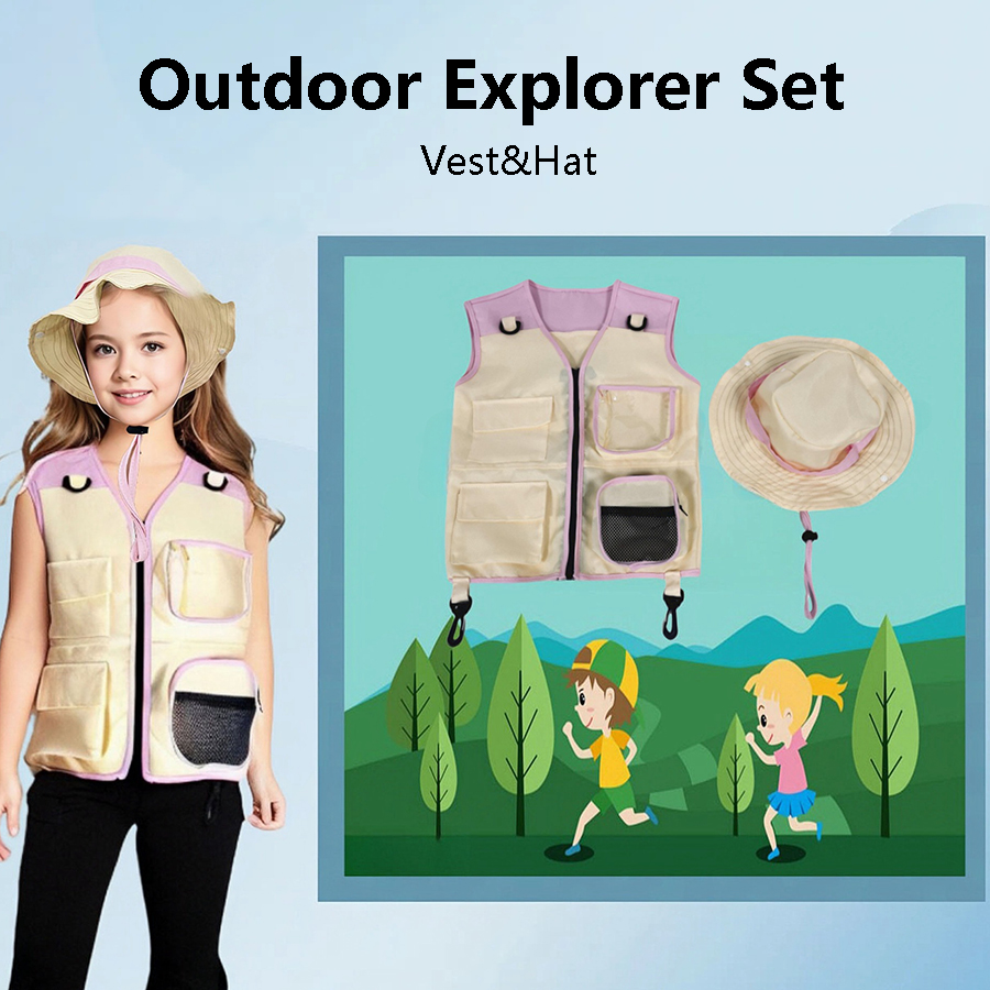 子供のための変装と帽子,よだれかけと帽子,複数のポケット,ア - Outdoor Camping Activities For Kids のレビューと価格