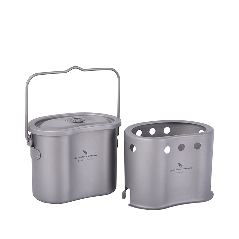無限の航海-チタン調理器具セット、屋外キャンプハンギングポッ - Outdoor Camping Wood Stove のレビューと価格