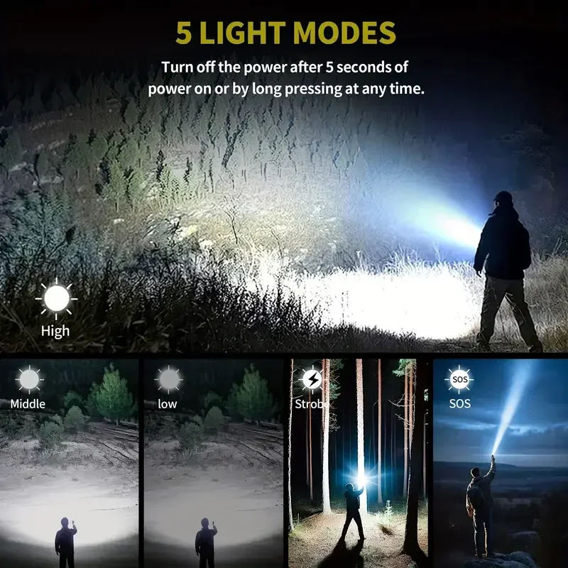 懐中電灯ライター＆モバイルバッテリーコンボ、充電式、ズーム可 - Outdoor Camping Accessories のレビューと価格