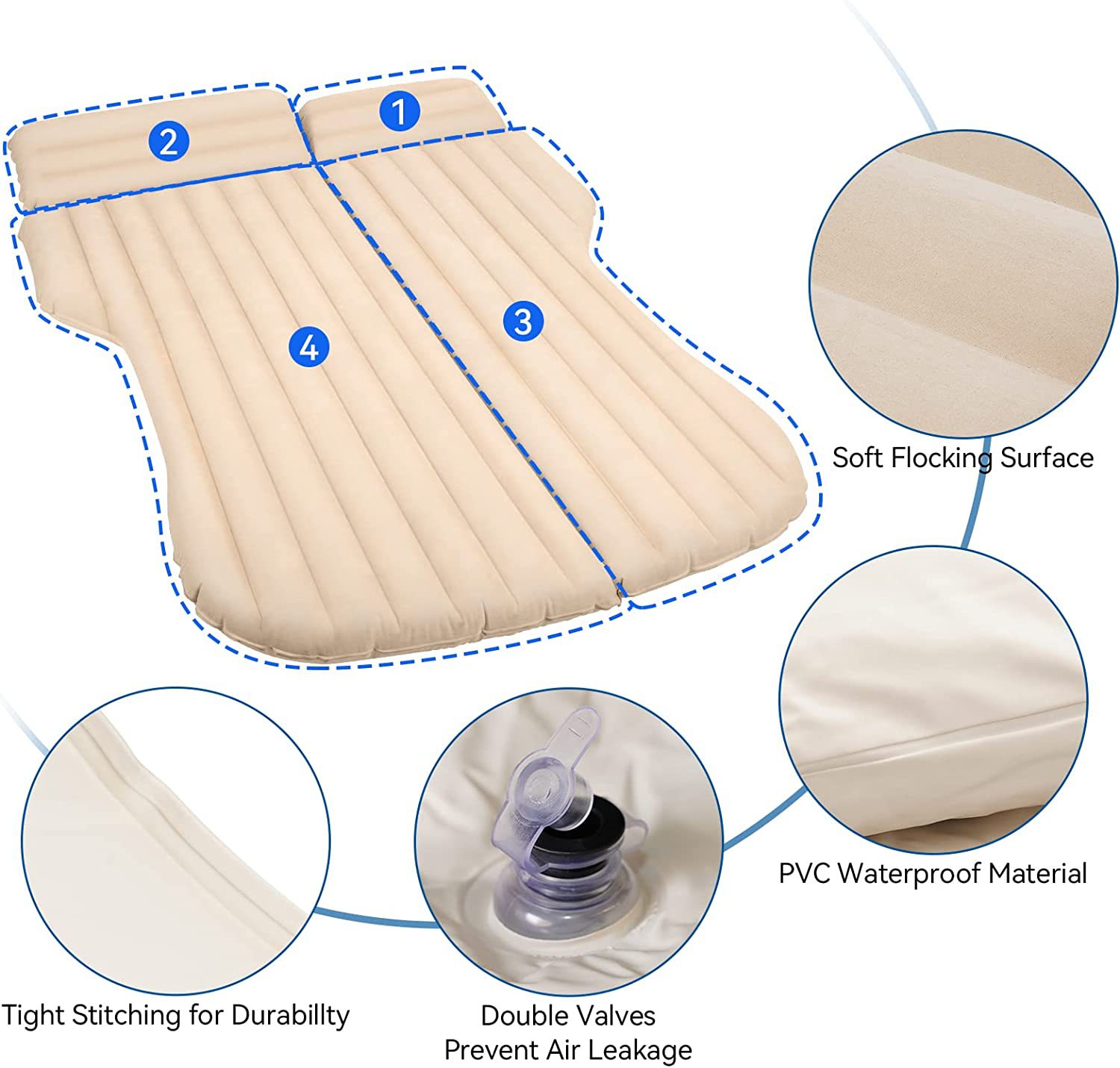車用ポータブルインフレータブルベッド,テスラタイプ,SUVリ - Inflatable Mattress のレビューと価格