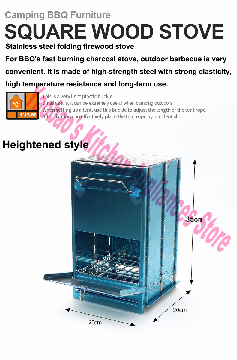 ウッドストーブ アウトドア キャンプ用品 分解可能なポータブ - Outdoor Camping Wood Stove のレビューと価格