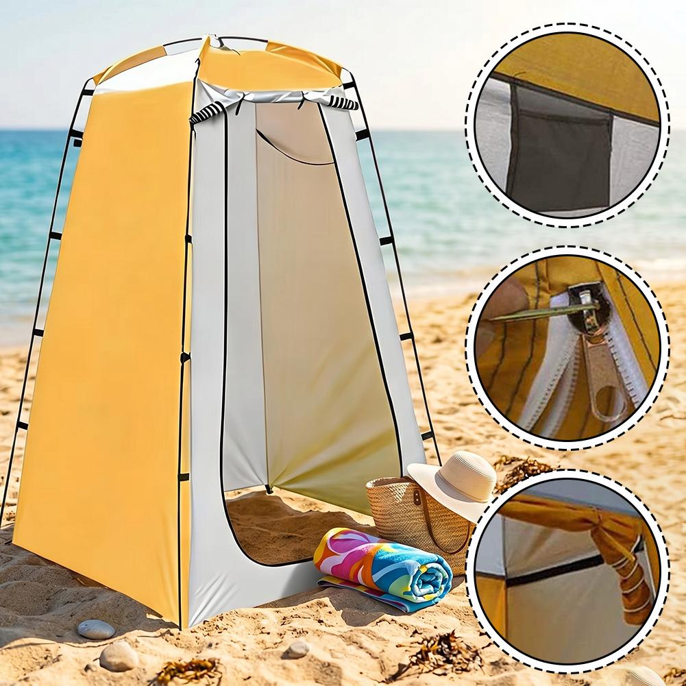 ポータブルシャワーテント二重層防水プライバシーシェルター屋外 - Outdoor Camping Toilet Tent のレビューと価格