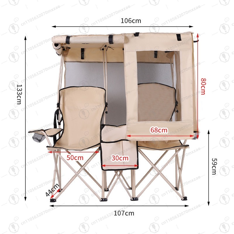 アウトドアキャンプレジャーダブル折りたたみ椅子釣りビーチチェ - Outdoor Camping Folding Chair のレビューと価格