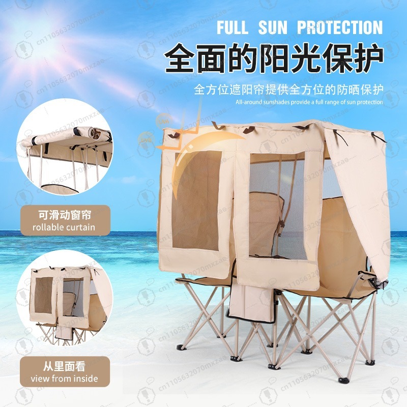 アウトドアキャンプレジャーダブル折りたたみ椅子釣りビーチチェ - Outdoor Camping Folding Chair のレビューと価格