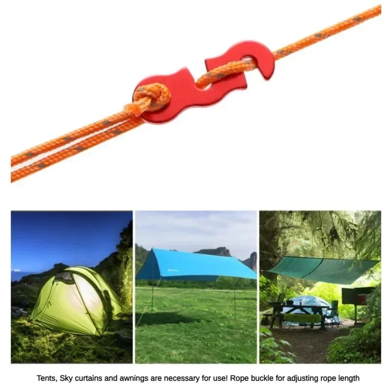 トリプルアイS字型テント風ロープアジャスターアルミガイライン - Outdoor Camping Extension Cord のレビューと価格