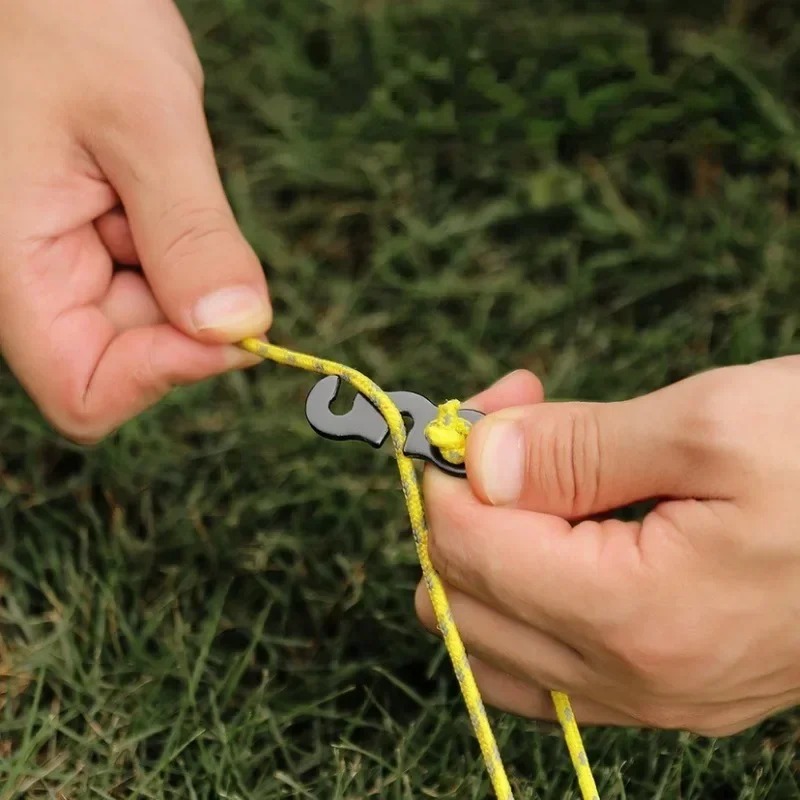 トリプルアイS字型テント風ロープアジャスターアルミガイライン - Outdoor Camping Extension Cord のレビューと価格