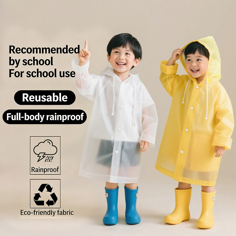 使い捨て子供用ロングレインコートEVAワンピースレインポンチ - Outdoor Camping Activities For Kids のレビューと価格